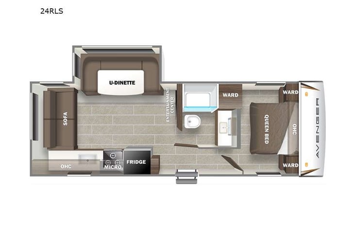 Representative floor plan provided by a trusted RVshare partner.