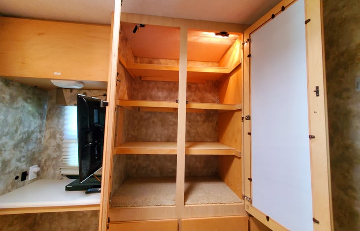 ample storage inside and out