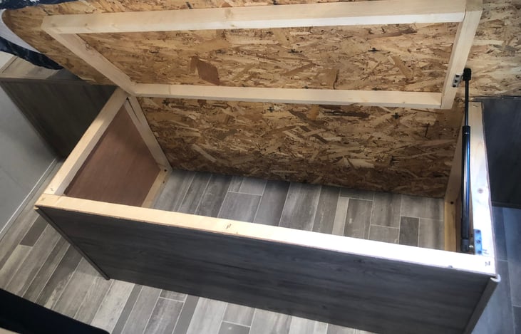 Storage under queen bed