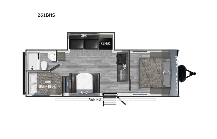 Representative floor plan provided by a trusted RVshare partner.