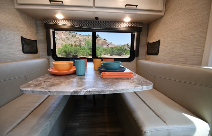 Dinette with dishes