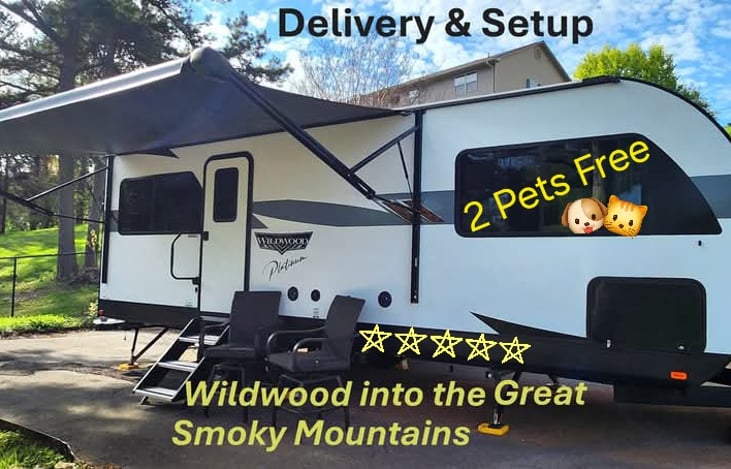 2 Pets Stay Free in our brand new Wildwood Platinum 22ERAS.