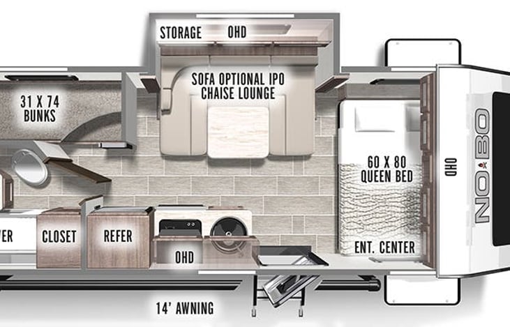 Floor plan of the RV
