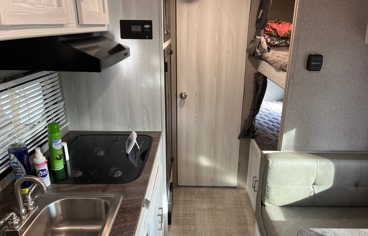 Bunks and kitchen