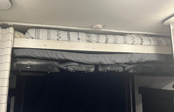 bunk and couch in the lift position