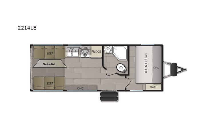 Representative floor plan provided by a trusted RVshare partner.