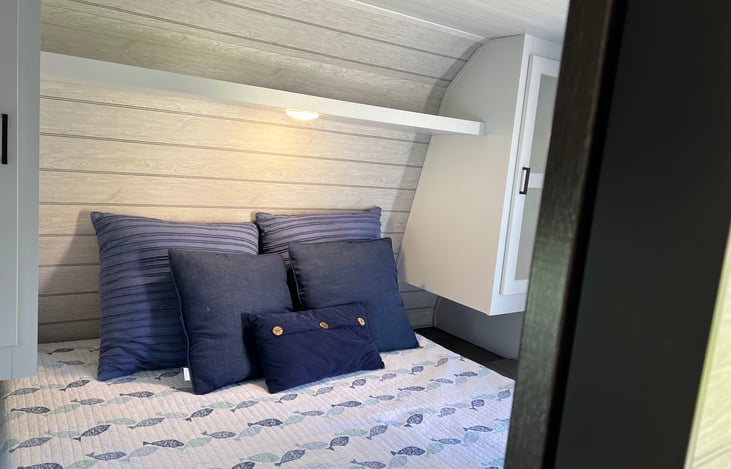 Master with doors that shut. Extra comfy queen bed!