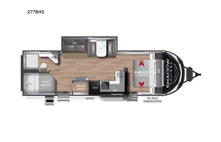Representative floor plan provided by a trusted RVshare partner.