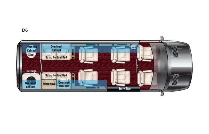 Representative floor plan provided by a trusted RVshare partner.