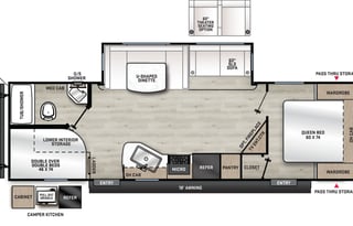 2021 Catalina Legacy Edition Floorplan: 263BHSCK