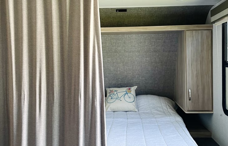 Master bedroom privacy curtain