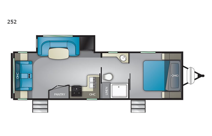 Representative floor plan provided by a trusted RVshare partner.