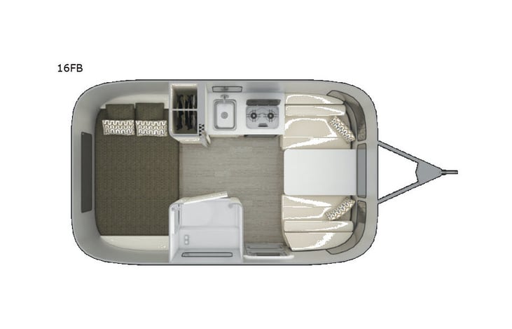 Representative floor plan provided by a trusted RVshare partner.
