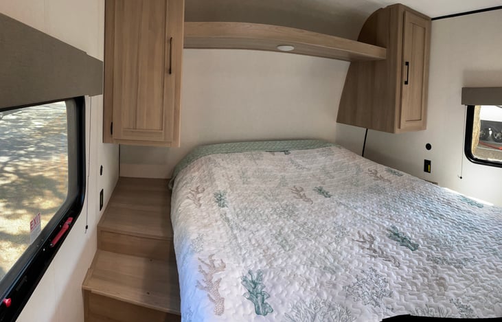 Queen size bed with separate door