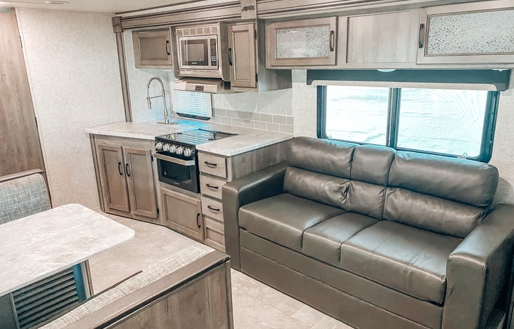 This kitchen is fully loaded with everything you need