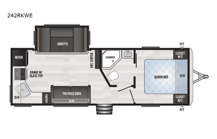 Representative floor plan provided by a trusted RVshare partner.