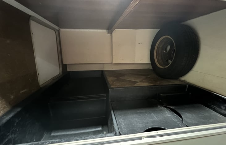 A closer look at the cargo storage compartment