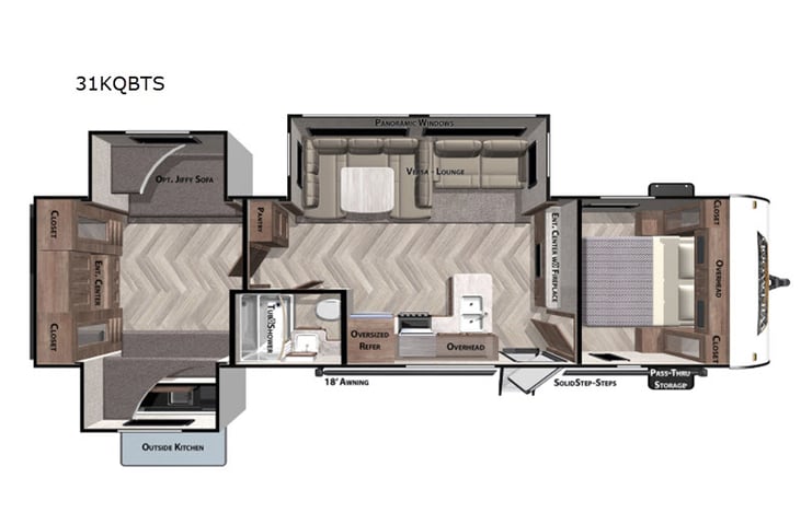 Representative floor plan provided by a trusted RVshare partner.