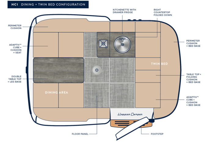 Choose your desired configuration for pick up! This setup is ideal when there is just one person.