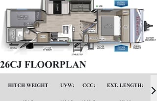 2024 Forest River RV Campsite Reserve 26CJ