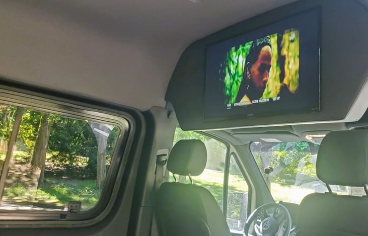 The TV and DVD/stereo combo, outlets and charge ports all work on an independent battery system with plenty of capacity.