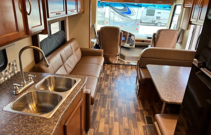 Couch and table make into beds