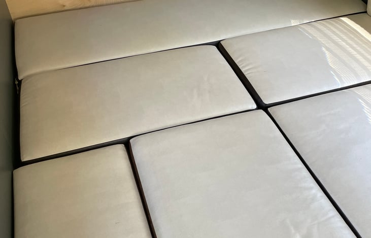 Large bed! Comes with a Queen memory foam topper, sheets, a blanket, and two pillows.