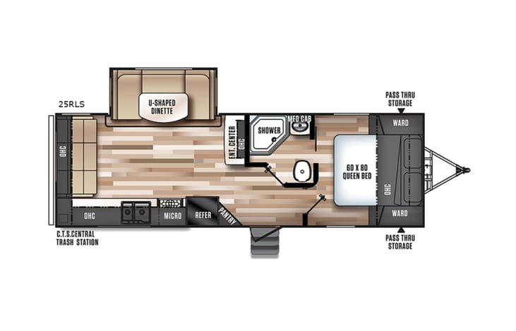 Representative floor plan provided by a trusted RVshare partner.
