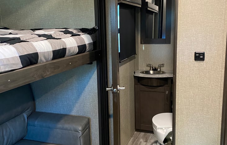 1/2 bath in bunk room.