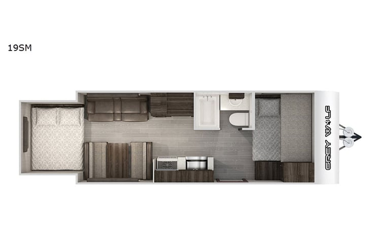 Representative floor plan provided by a trusted RVshare partner.