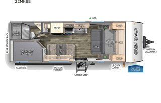 2023 Forest River RV Grey Wolf 22MKSE