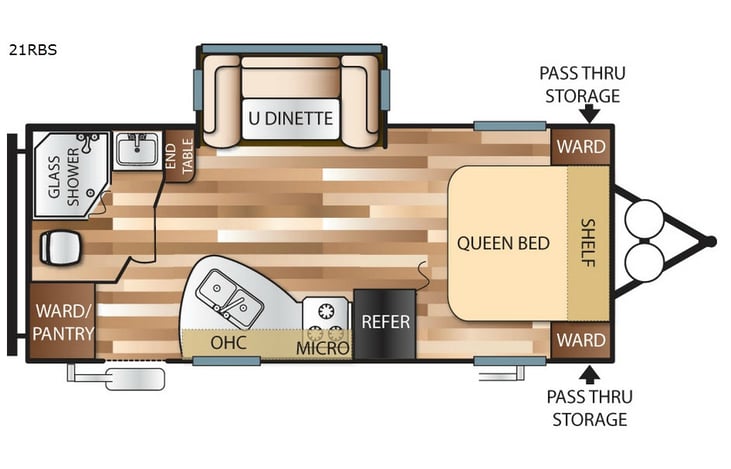 Representative floor plan provided by a trusted RVshare partner.