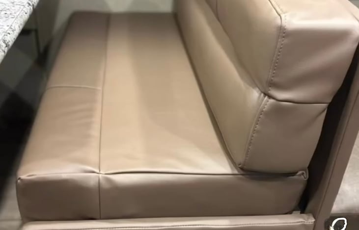 booth seats that turns into a small bed.