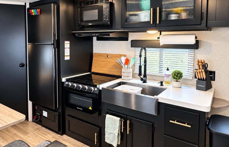 The kitchen, fully stocked with everything you need.