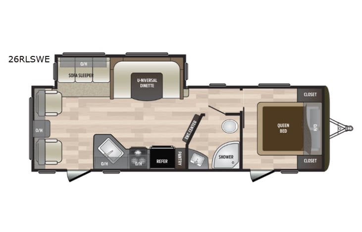 Representative floor plan provided by a trusted RVshare partner.