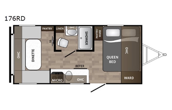 Representative floor plan provided by a trusted RVshare partner.