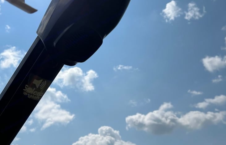 exterior speakers in awning