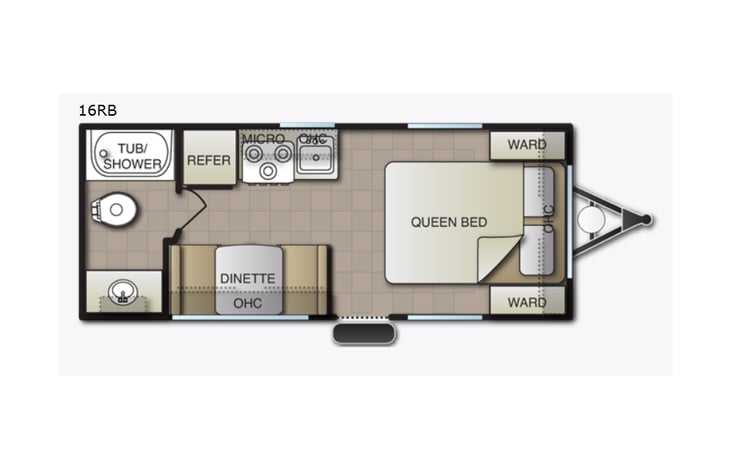 Representative floor plan provided by a trusted RVshare partner.