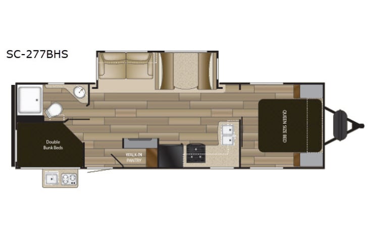 Representative floor plan provided by a trusted RVshare partner.