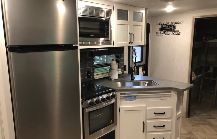 XL Fridge fully stocked kitchen. Just add food!!!