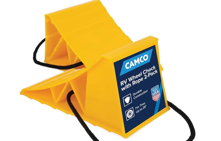 Includes 4 wheel chalks for safety.