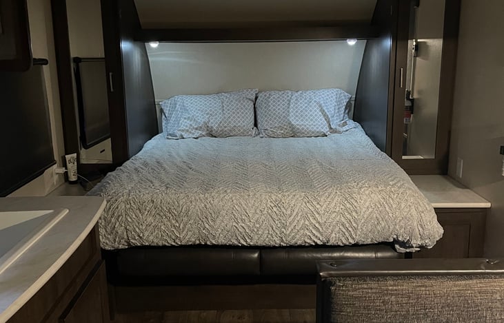 Murphy be out up during the day for extra space and sitting area.