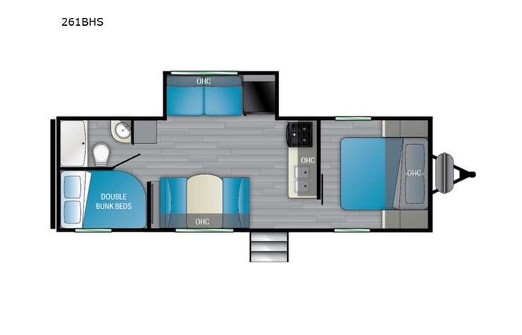 Representative floor plan provided by a trusted RVshare partner.