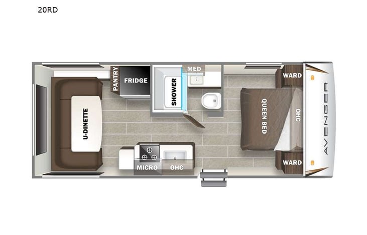 Representative floor plan provided by a trusted RVshare partner.