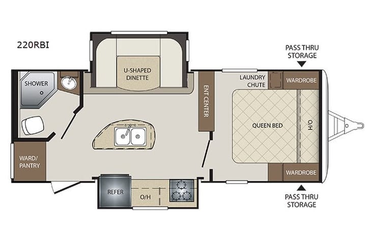 Representative floor plan provided by a trusted RVshare partner.