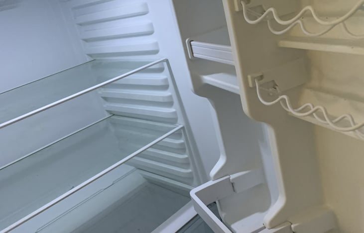 Inside of the fridge. You can fit so much in there.