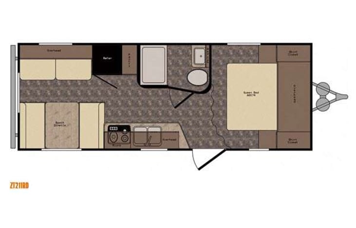 Representative floor plan provided by a trusted RVshare partner.