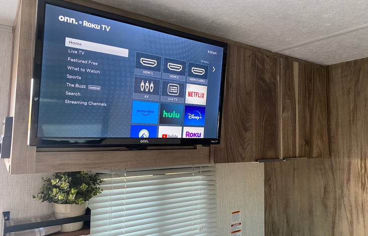 Enjoy a 24" Smart TV while you are camping. Wi-fi is available for purchase, contact your host to make arrangements.