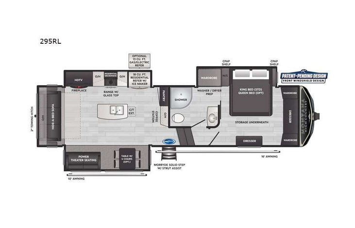 Representative floor plan provided by a trusted RVshare partner.