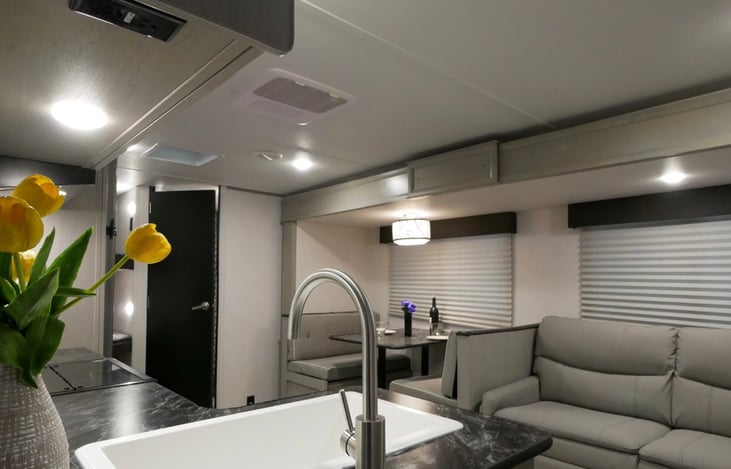 Kitchen, dinning room, love seat